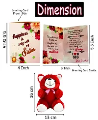 ME & YOU Gift for Sister | Return Rakhi Gift for Sister | Birthday Gift for Sister | Anniversary Gift for Sister | Red Teddy Gift for Sister-thumb1