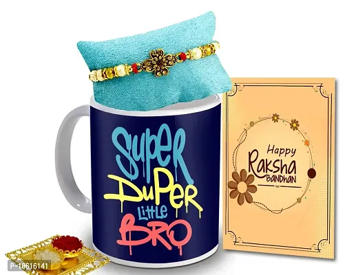 ME & YOU Rakhi Gift set, Rakhi set for Brother, Rakhi combo pack, Rakhi with Coffee Mug, Roli Tikka and Rakhi Greeting Card for brother ( Pack 4)-IZ2238-32