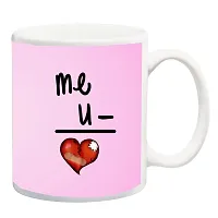 ME&YOU Valentine's Day Gift ;Me + You,Me - You Printed Ceramic Mug-thumb1