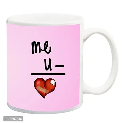 ME&YOU Valentine's Day Gift ;Me + You,Me - You Printed Ceramic Mug-thumb2