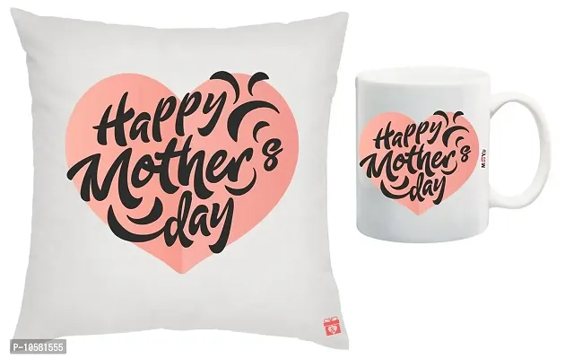 ME&YOU Gifts for Mother On Mother's Day,, 1 Printed Cushion Cover with Vacuum Filler, 1 Printed Mug IZ18NJPCM-592