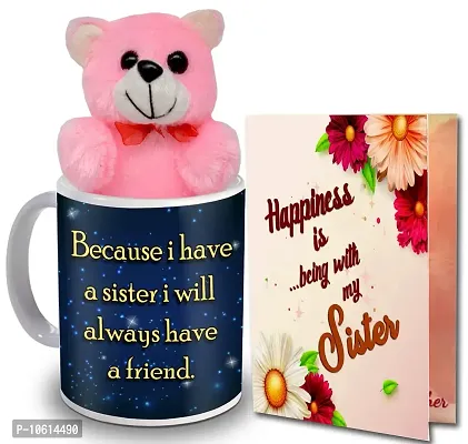 ME & YOU Gift for Sister | Return Rakhi Gift for Sister | Anniversary Gift for Sister | Birthday Gift for Sister | Pink Teddy Gift for Sister