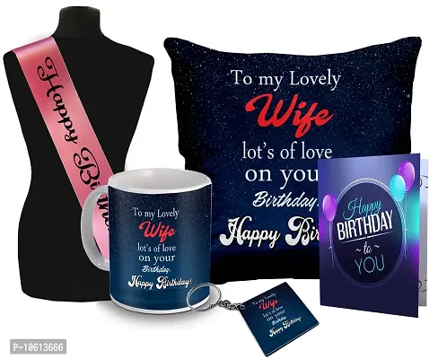 ME & YOU Birthday Gift for Wife, Gift for Wife (Cushion, Mug, Card, Key Chain, sash )