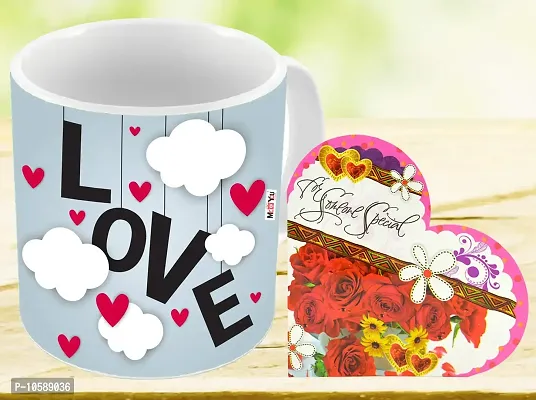 ME&YOU Romantic Gifts, Surprise Greeting Card with Printed Mug for Wife, Girlfriend, Fianc? On Valentine's Day, Birthday, Anniversary and Any Special Occasion IZ18Card1MU-DTLove-063-thumb0