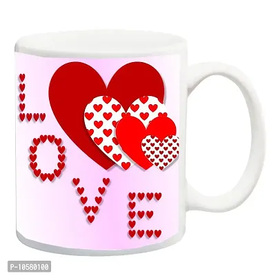 ME&YOU Valentine's Day Gift ;Love with Hearts Printed Ceramic Mug