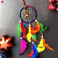 ME & YOU Wall Hanging Round Dream Catcher for Attract Positive Dreams (Pack 5) Multicolor-thumb2