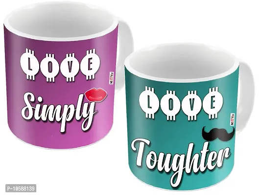 ME&YOU Romantic Printed Couple Mug Gift for Husband Wife Girlfriend Boyfriend On Valentine's Day Anniversary and Any Special Occasion IZ18DTCouple2MU-61