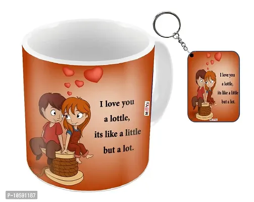 ME&YOU Romantic Gifts, Surprise Printed Mug Keychain for Wife Couple Girlfriend Boyfriend Fianc? On Valentine's Day, Anniversary and Any Special Occasion IZ19DTLoveMK-103