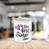 Midiron Sweet Gift for Sister with Chocolate and Ceramic Quoted Coffee Mug, Teddy ( Multicolor)-thumb3