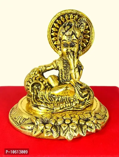 ME & YOU Lord Krishna Showpiece, Gold Plated Statue, Ideal Gift for Diwali, House Warning, Corporate, Office (8.5 cm)-thumb2