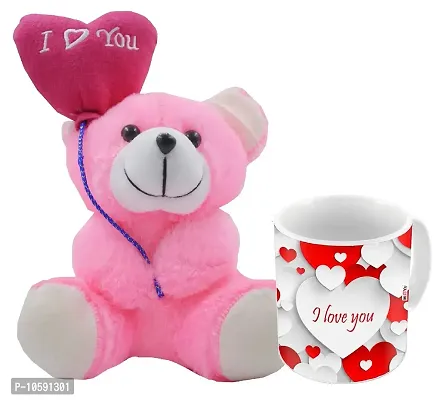 ME&YOU Romantic Gifts, Surprise Printed Mug with I Love You Quoted Teddy for Husband Wife Couple Girlfriend Boyfriend Fianc? On Valentine's Day, Anniversary and Any Special Occasion IZ19DTLoveTM-169