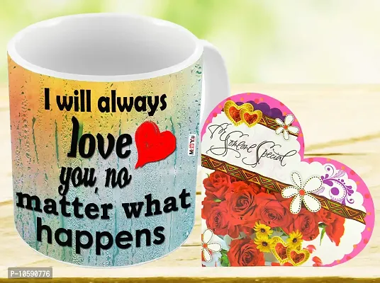 ME&YOU Romantic Gifts, Surprise Greeting Card with Printed Mug for Wife, Girlfriend, Fianc? On Valentine's Day, Birthday, Anniversary and Any Special Occasion IZ18Card1MU-DTLove-036-thumb0