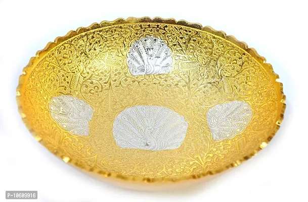 ME & YOU Beautiful Gold Plated Bowl (Capacity 500 ml) Gift Item for Diwali, Christmas, Weeding Occasion-thumb2