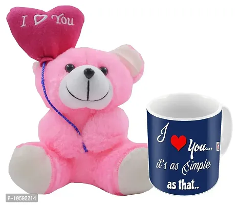 ME&YOU Romantic Gifts, Surprise Printed Mug with I Love You Quoted Teddy for Husband Wife Couple Girlfriend Boyfriend Fianc? On Valentine's Day, Anniversary and Any Special Occasion IZ19DTLoveTM-145-thumb0