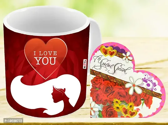 ME&YOU Romantic Gifts, Surprise Greeting Card with Printed Mug for Wife, Girlfriend, Fianc? On Valentine's Day, Birthday, Anniversary and Any Special Occasion IZ18Card1MU-DTLove-082