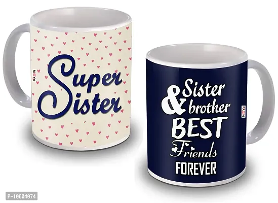 ME & YOU Special Gifts for Brother & Sister 2 Ceramic Mug Gifts on Rakhi and Other Occasion-thumb0