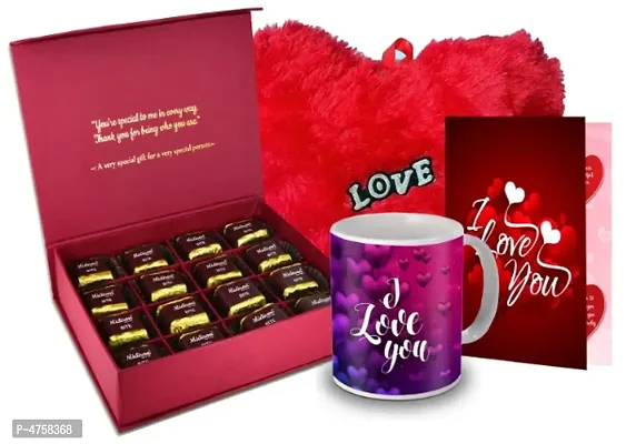ME&YOU Love Gift for Valentine, Anniversary (Ceramic Coffee Mug, Heart, Chocolate, Card)