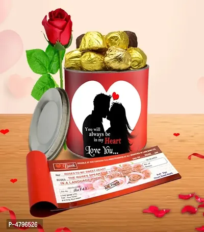 ME&YOU  Love Gifts, Chocolate with Rose and Valentine Week Cheque Book