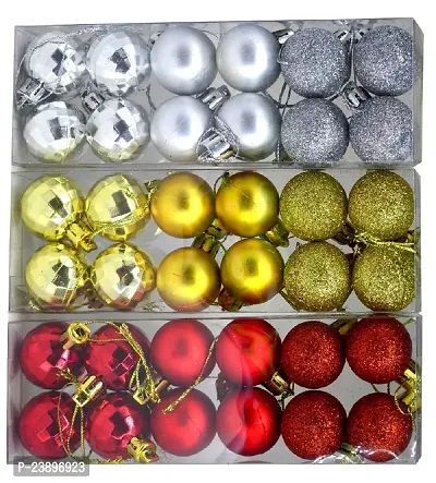 ME  YOU Multicolor Hanging Balls for Tree Decoraiton |Christmas  New Year Decorative Balls | Multicolor PVC Hanging Balls for Christmas Decoration| Christmas Hanging Ornaments | Hanging Balls Pack o-thumb0
