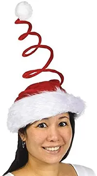 Funny Santa Claus Cap/Hats | Xmas Caps | Festive Decoration Caps | Christmas Cap for Kids  Adults | Xmas Party Cap | Chirstmas Gifting Hats in Pack 2 Red, White-thumb3