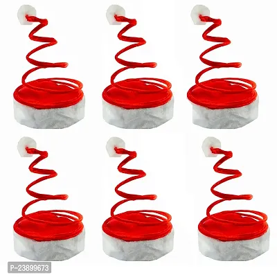 Funny Santa Claus Xmas Party Caps | Christmas Hats for Gifting | Merry Christmas Printed Cap in Red  White | Set of 5 Christmas Santa Claus Hat | Xmas Party Celebration Decor Caps
