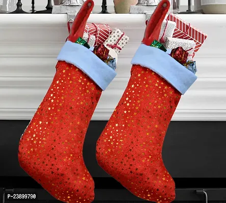 Christmas Stockings|Decoration Christmas Hanging Socks | Xmas Tree Deacute;cor Item | Xmas Wall Deacute;cor | Christmas Tree Ornament Items | Decorative Hanging Scoks in Pack 2
