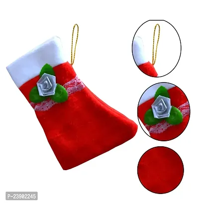 Christmas Day Decoration Item|Lovely Hanging Xmas Scoks|Hanging Decor for All Party  Festival |Stockings Decorative for Birthday/New Year Party | Hanging Bag in Pack 1-thumb3