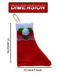 Red Color Christmas Hanging Stockings|Hanging Scoks for Indoor  Outdoor Deacute;cor|Christmas Decoration Ornaments |Xmas Tree Deacute;cor, New Year Deacute;cor Stockings in Pack 3-thumb1