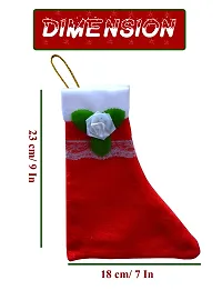 ME  YOU Beautiful Hanging Stockings|Xmas Socks Decoration for Home  Office,Party,Christmas,New Year Deacute;cor|Festive Deacute;cor Item|Hanging Socks Red  White Color in Pack 2-thumb2