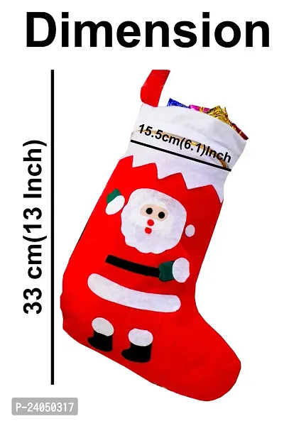 ME  YOU Christmas Deacute;cor Stockings | Classic Socks for Xmas Home Deacute;cor|Christmas Tree Hanging Stuff for Toys, Candy Gift for Kids |Party  Festival Decorative Item| Stockings in 1 Pc-thumb2
