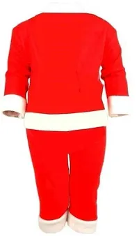 ME  YOU Santa Costume for Kids | Fancy Dresses Santa Clause | Christmas Day Costume | Santa Dress for Kids | Xmas Costume for Kids| Velvet Fabric Dress with Cap  Bag (Age 1-2 Years)-thumb1