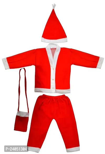 ME  YOU Santa Clause Christmas Costume | Santa Costume |Santa Dress | Dress for Kids| Dress Costume | Complete Santa Clause Dress | Xmas Dress for Kids |Kids Costume Fancy for Christmas Day (Age 3-4-thumb0