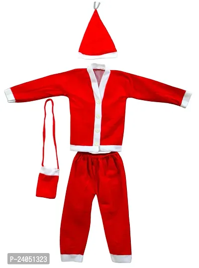 ME  YOU Christmas Santa Claus Dress |Santa Dress for Kids |Kids Santa Claus Costume|  Xmas Costume | Xmas Party Santa Costume | Festive Decoration Dress | Red  White Color Santa Age 7-8 Years