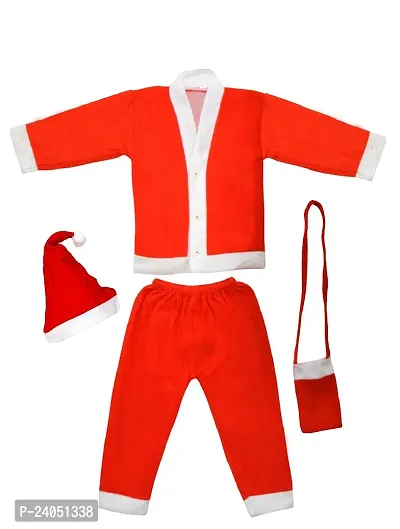 ME  YOU Xmas Santa Costume| Santa Claus Dress for Kids | Santa Claus Costumes |Merry Christmas Costumes |Christmas New Year Fancy Santa Dress for Kids/Teens with Cap  Bag (Age 10-11 Years)
