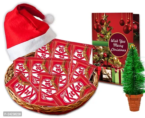 Midiron Lovely Gift Combo for Christams, New Year|Baeutiful Gift Combo for Chirstmas | Chocolate Box, Miniature X-mas Small Tree with Greeting Card for Friends  Relatives-thumb0