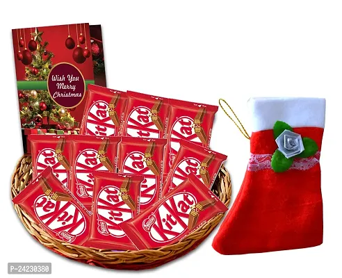 Midiron Christmas  New Year Chocolate Gift | Christmas Chocolate Gift | Christmas Gift Combo for Gifting - Chocolates with Stocking  Christmas Card
