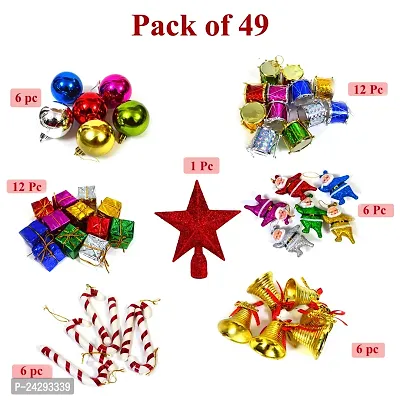 ME  YOU Decorated Christmas Tree, 2 Feet X-Mas Tree with 49 Pieces of Assorted Decoration Ornaments  Tinsel (Gift Boxes, Balls, Bells, Drums, Stars, Candy Sticks )-thumb3