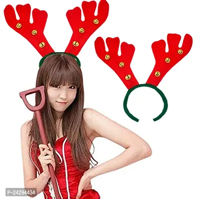 ME  YOU Reindeer Red and Green Christmas Headbands/Hairband for Kids  Adults | Free Size | Hairband for Christmas Party, Decor  Gifting (Pack-1)-thumb0