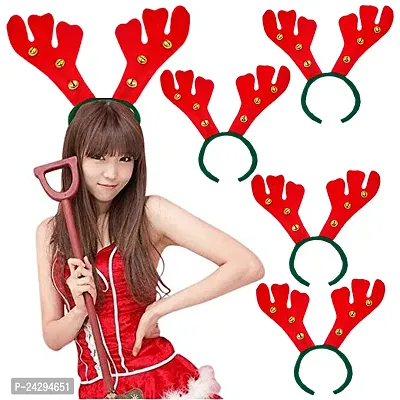 ME  YOU Reindeer Red and Green Christmas Headbands/Hairband for Kids  Adults | Free Size | Hairband for Christmas Party, Decor  Gifting (Pack-4)