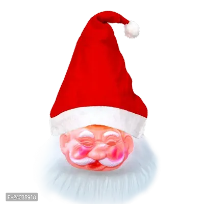 ME  YOU Santa Claus Face Masks | Santa Dress Up Face Cover, Christmas Mask, Festival Face Masks for Christmas Party |New Year |Costume Accessory - Pack of 1-thumb0