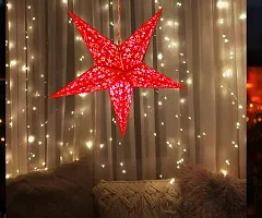 ME YOU Hanging Paper Star|Diwali Decorative Star|Hanging Star for Diwali, Christmas, Party, Birthday, New Year Decoration|Xmas Party Decor Paper Star|Red Star-24In-Pack 1-thumb3