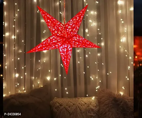 ME YOU Hanging Paper Star|Diwali Decorative Star|Hanging Star for Diwali, Christmas, Party, Birthday, New Year Decoration|Xmas Party Decor Paper Star|Red Star-24In-Pack 1-thumb4