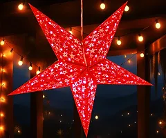 ME  YOU Hanging Paper Star|Diwali Decorative Star|Hanging Star for Diwali, Christmas, Party, Birthday, New Year Decoration|Xmas Party Decor Paper Star|Red Star-24In-Pack 1-thumb2