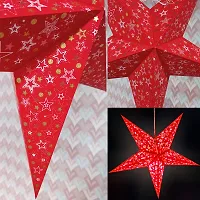 ME  YOU Christmas Decorative Star|Hanging Star for Diwali, Party, Birthday, New Year Decoration | Xmas Party Decor Paper Star|Hanging Paper Star|Red Color Star-12In-Pack 2q-thumb3