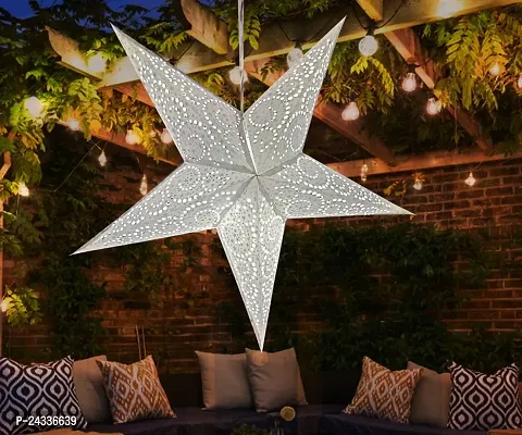 ME  YOU  Diwali Decorative Star|Beautiful Hanging Star|Hanging Star |Festive Decoration for Christmas, Party, Birthday, Anniversary, New Year |White Color Hanging Star-25In-Pack 2-thumb3