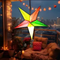 ME  YOU Christmas Decorative Star|Hanging Star for Theme Party, Birthday, New Year Decoration | Xmas Party Decor Paper Star|Hanging Paper Star|Multi Color Star-12In-Pack 3-thumb2