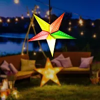 ME  YOU Lovely Paper Star |Hanging Decorative Item| Decorative Item |Wedding, Birthday Party, Home Decor | Hollow Out Design | Star Hanging | Wall Hanging |Multi Color Star-12In-Pack 4-thumb3