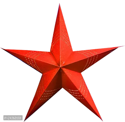 ME  YOU Christmas Decorative Star | Hanging Star Indoor and Outdoor Deacute;cor | Christmas Decoration Ornaments |Festival Decorating- Chirstmas, New Year|Orange Color Star-12In-Pack 1-thumb4