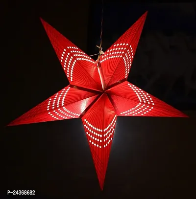 ME  YOU Diwali Decoration Item|Lovely Paper Star Lantern|Hanging Decor for All Party  Festival |Star Decorative for Birthday/New Year Party | Red Color Hanging Star-25In-Pack 1-thumb3