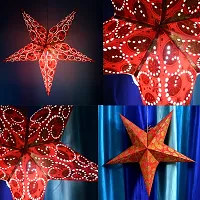 ME  YOU Star Wall Decor Hanging Item|Hanging Star |Decorative Item|Lovely Paper Star Decorative Item Xmas, Wedding, Birthday Party, Home Decor |Red Color Star-12In-Pack 1-thumb3